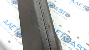 Left side center console trim for Audi A6 C8 19-25, brown leather, scratches, dents