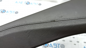 Right side trim panel for the center console of an Audi A6 C8 19-25, brown leather, scratches, dents