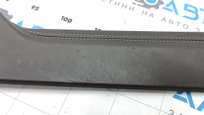 Right side trim panel for the center console of an Audi A6 C8 19-25, brown leather, scratches, dents
