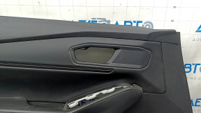 Front left door panel for Honda Accord 2023-2024, black leather, leather armrest, black leather insert, scratches, needs cleaning