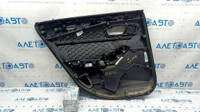 Honda Accord 23-24 rear right door panel, black leather, leather armrest, scratches, needs cleaning, dented leather