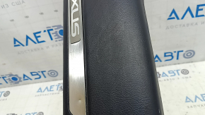 Front left door sill plate for Lexus RX350 RX450h 10-15, black, scratches, dent on chrome