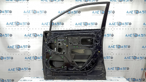The front right door of a Lexus RX350 RX450h 10-15 blue 214 is bare, with dents and bumps.