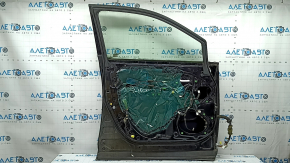 Front left door assembly for a Lexus RX350 RX450h 10-15 keyless, blue 214, dents, bumps, and soot