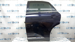 Rear left door assembly for a Lexus RX450h 10-15 hybrid, tinted, blue 214, dents, bumps, and soot.