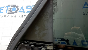 Rear left door assembly for a Lexus RX450h 10-15 hybrid, tinted, blue 214, dents, bumps, and soot.