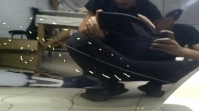 Bare rear left door for Ford Escape MK3 13-19, black UM, scratches, scuffs, putty, partial paint 0.25-0.3