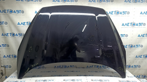 The hood of a Ford Escape MK3 2017-2019 is bare and black, with scratches and scuffs.