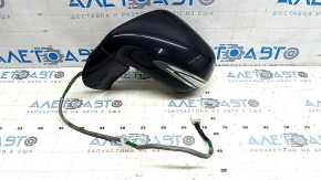 Left side mirror assembly for Lexus RX350 RX450h 10-12, 14 pins, auto-dimming, turn signal, backlight, blue