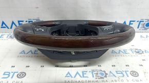 Lexus RX350 RX450h 10-15 steering wheel, black leather, dark wood, with buttons, with cruise control, with overlays, worn, scratches