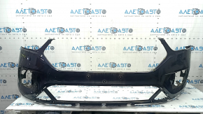 Front bumper, bare, Ford Escape MK3 2017-2019, black, cracks in fasteners, scratches, breaks