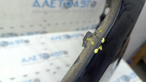 Front bumper, bare, Ford Escape MK3 2017-2019, black, cracks in fasteners, scratches, breaks