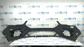 Front bumper, bare, Ford Escape MK3 2017-2019, black, cracks in fasteners, scratches, breaks