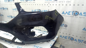 Front bumper, bare, Ford Escape MK3 2017-2019, black, cracks in fasteners, scratches, breaks
