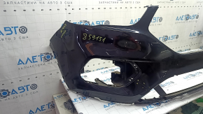 Front bumper, bare, Ford Escape MK3 2017-2019, black, cracks in fasteners, scratches, breaks