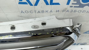 Ford Escape MK3 2017-2019 grille, gray, with chrome, with emblem, bumps, sand, scuffs