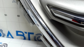 Ford Escape MK3 2017-2019 grille, gray, with chrome, with emblem, bumps, sand, scuffs