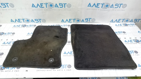 Set of floor mats for Ford Escape MK3 13-19, black cloth, type 1, dry-cleanable