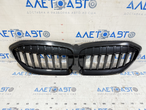 Radiator grill assembly BMW 3 G20 19-22 black gloss, without camera