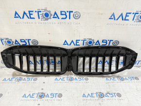 Radiator grill assembly BMW 3 G20 19-22 black gloss, without camera
