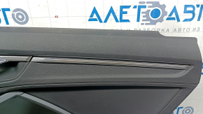 Door trim panel rear right Audi Q3 83A 19-25 black, insert black leather, armrest black leather, chrome moldings, with handle, molding under the handle graphite, under Bang & Olufsen, scratches