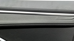 Front right door panel for Audi Q3 83A 19-25 black, black leather insert, black leather armrest, chrome moldings, with handle, Bang & Olufsen style, for cleaning