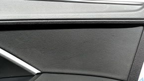 Front right door panel for Audi Q3 83A 19-25 black, black leather insert, black leather armrest, chrome moldings, with handle, Bang & Olufsen style, for cleaning