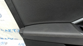 Front left door panel assembly for Audi Q3 83A 19-25, black, black leather insert, black leather armrest, chrome moldings, with handle, Bang & Olufsen style, for cleaning