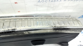 Audi Q3 83A 19-25 trunk opening trim, black with chrome, scuffs on chrome and plastic, broken fastener