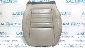 Driver's seat cushion upholstery for Ford Escape MK3 2017-2019, combination leather and cloth, gray, heated, ready to clean