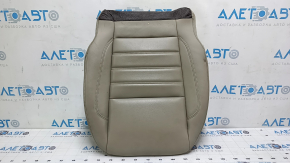 Ford Escape MK3 2017-2019 passenger seat cushion upholstery, combination leather and cloth, gray, heated, ready to clean