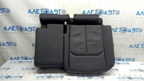 Left rear seat cushion for Audi Q3 83A 19-25, black leather, white stitching