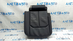Right rear seat cushion for Audi Q3 83A 19-25, black leather, white stitching, scratched, dented
