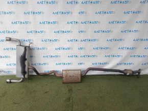 Exhaust manifold assembly with barrel for Ford Escape MK3 13-19 with chrome tips, with catalytic converter, rusty