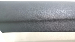 Front left door panel for Ford Escape MK3 2017-2019, beige and black, beige plastic insert, black leather trim, beige leather armrest, with chrome handle, with handle, scratches, crack