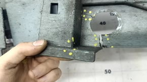 Right threshold Toyota Prius 50 16-22 green, broken fasteners, scratches, cracks