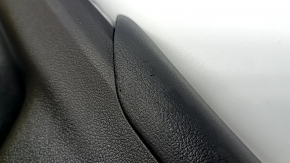 Door trim panel rear right Toyota Prius 50 16-22 black with gray insert leather, leather armrest, with handle, scratches, dent