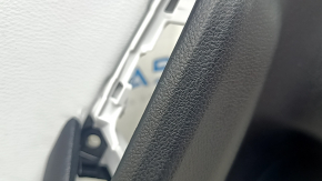 Rear left door panel for Toyota Prius 50 16-22, black with gray insert, leather armrest, with handle, scratches, dents
