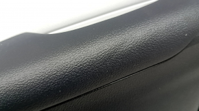 Rear left door panel for Toyota Prius 50 16-22, black with gray insert, leather armrest, with handle, scratches, dents