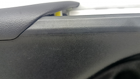 Front left door trim panel for Toyota Prius 50 16-22, black with gray insert, with leather armrest, with handle, scratches