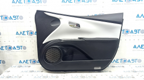 Door trim panel, front right, Toyota Prius 50 16-22, black with gray insert, with leather armrest, with handle, scratches