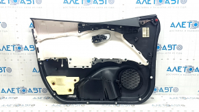 Door trim panel, front right, Toyota Prius 50 16-22, black with gray insert, with leather armrest, with handle, scratches