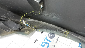 Bare front bumper for Toyota Prius 50 19-22 with parking sensors and PMA, green, broken fasteners, dents, scratches