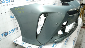 Bare front bumper for Toyota Prius 50 19-22 with parking sensors and PMA, green, broken fasteners, dents, scratches