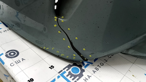Bare front bumper for Toyota Prius 50 19-22 with parking sensors and PMA, green, broken fasteners, dents, scratches