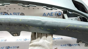 Bare front bumper for Toyota Prius 50 19-22 with parking sensors and PMA, green, broken fasteners, dents, scratches