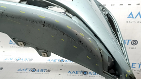 Bare front bumper for Toyota Prius 50 19-22 with parking sensors and PMA, green, broken fasteners, dents, scratches