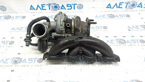 Turbocharger assembly with manifold for Audi Q5 8R 13-17 2.0T 132k with tubes, water damage, for spare parts