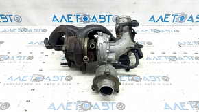 Turbocharger assembly with manifold for Audi Q5 8R 13-17 2.0T 132k with tubes, water damage, for spare parts
