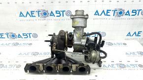 Turbocharger assembly with manifold for Audi Q5 8R 13-17 2.0T 132k with tubes, water damage, for spare parts